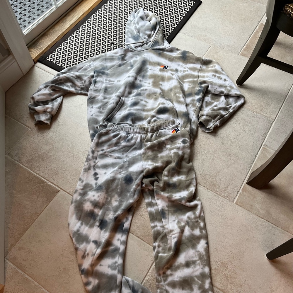 Tie-Dye Hoodie and Sweatpants Set